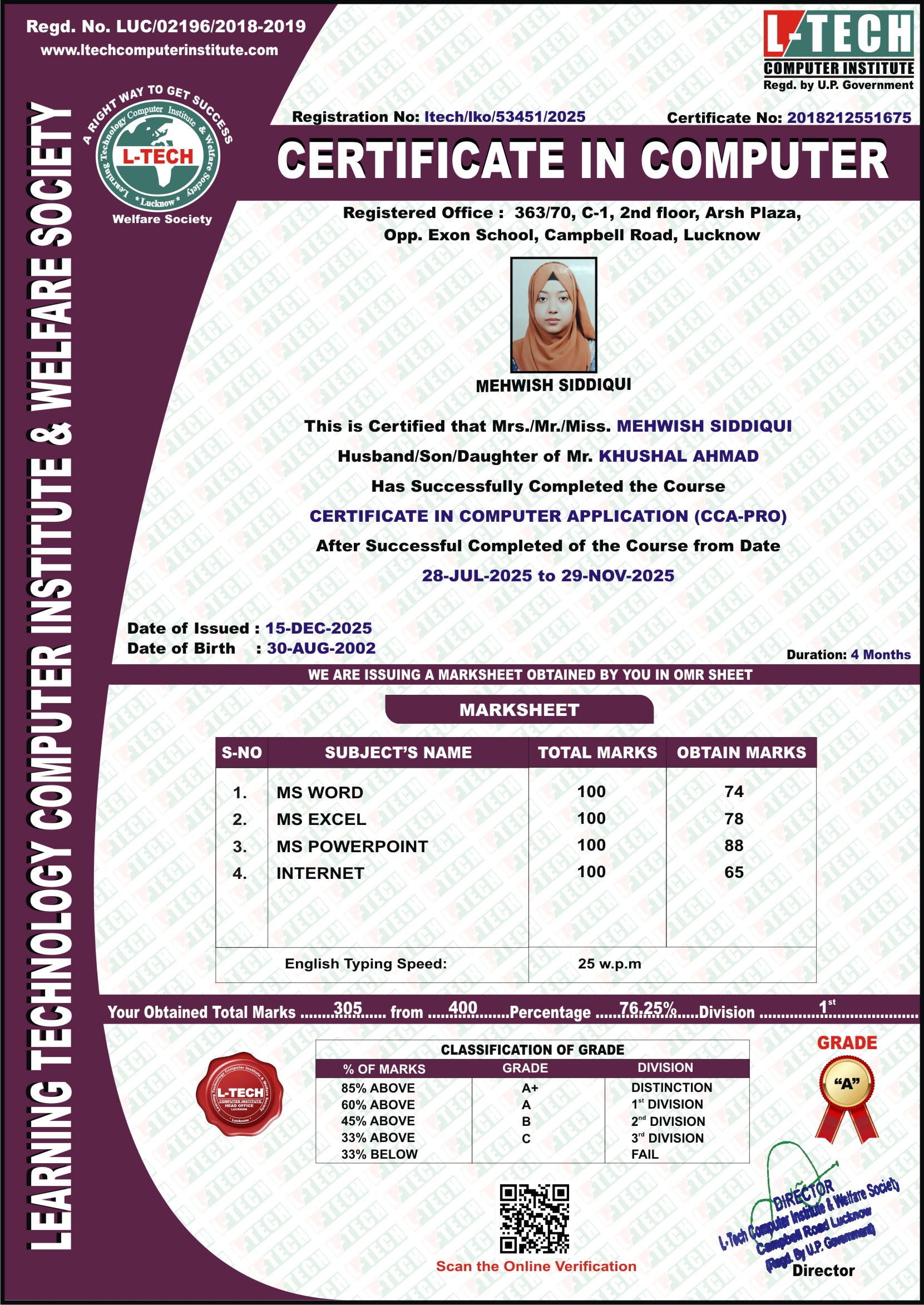 Certificate